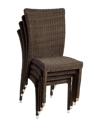 AMAZONIA AMAZONIA OUTDOOR PATIO 4PC WICKER SIDE DINING CHAIRS