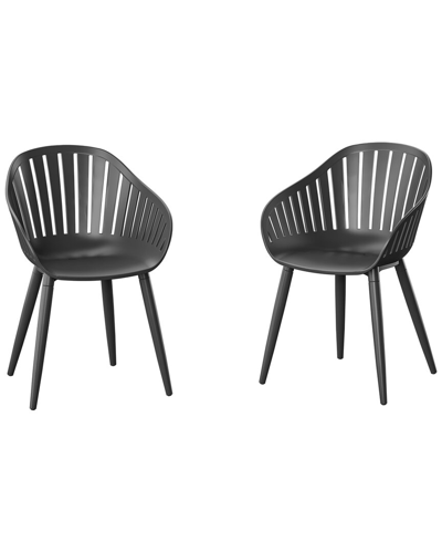 Amazonia 2 Piece Black Aluminium Chair Patio