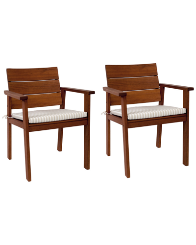 Amazonia Outdoor Eucalyptus Chairs Set Of 2