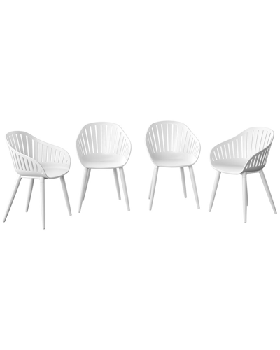 Amazonia 4 Piece White Aluminium Chair Patio