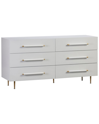 Tov Furniture Trident White 6 Drawer Dresser