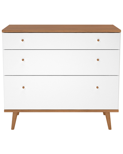 Amazonia Midtown Concept Mid-century 3 Drawer Dresser White Tuscan