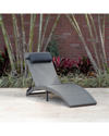 Amazonia Wicker Grey Lounger With Cushions