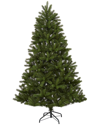 Nearly Natural 6ft. New Haven Spruce Natural Look Artificial Christmas Tree With 350 Led Lights In Green