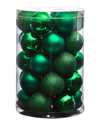 Nearly Natural Set Of 30 Shatterproof Christmas Tree Ornaments In Green
