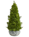 Nearly Natural 18in Cypress Cone Artificial Tree In Green