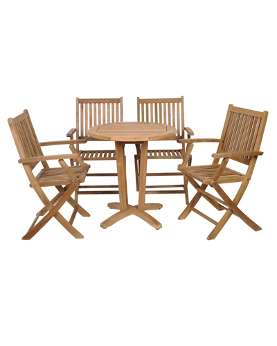 Amazonia Teak 5pc Outdoor Patio Bistro Set