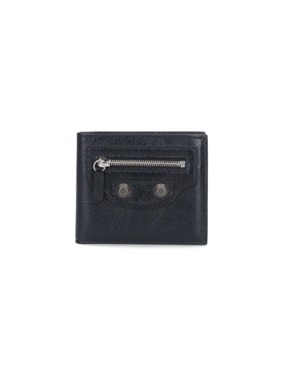 Balenciaga Le Cagole Mini Folded Wallet In Black
