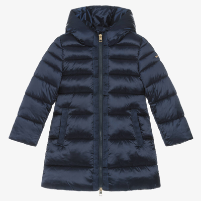 Ido Baby Kids'  Girls Navy Blue Gooded Puffer Coat