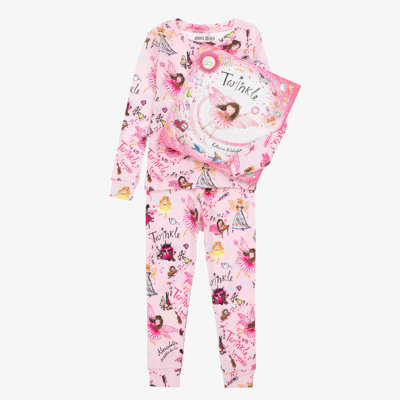 Hatley Books To Bed Kids' Girls Pink Twinkle Pyjamas & Book Set