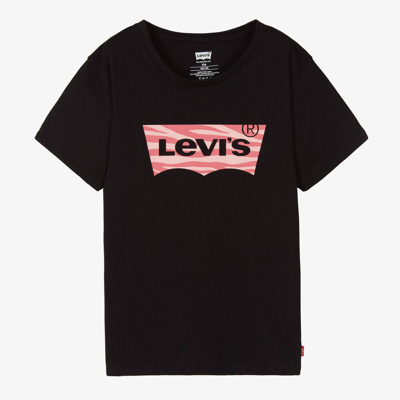 Levi's Teen Girls Black Cotton T-shirt