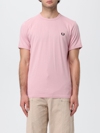 FRED PERRY T-SHIRT FRED PERRY MEN COLOR PINK,389201010