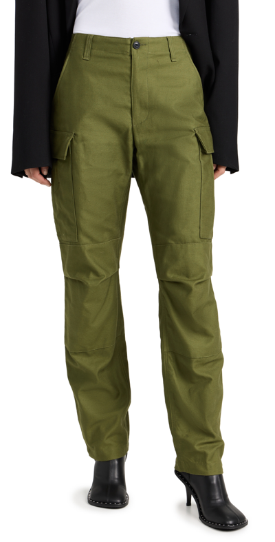 Rag & Bone Women's Valli Cotton Tapered Cargo Pants In Army Green