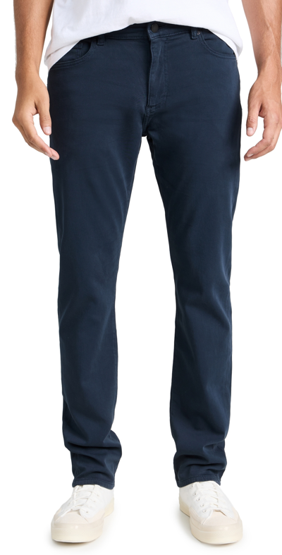 Dl1961 Russell: Slim Straight Trousers Berlin Blue (ultimate Knit) In Berlin Blue  (ultimate Knit)