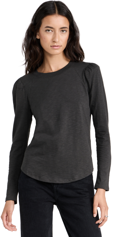 Veronica Beard Jean Mason Baseball Tee In Charcoal