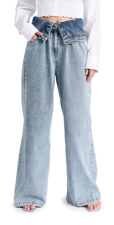 Rokh Flap Detailed Denim Trousers