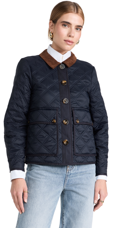 Veronica Beard Fenton Reversible Quilted Jacket In Navyloden
