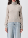 Ami Alexandre Mattiussi Ami De Coeur Turtleneck Cashmere Sweater In Beige
