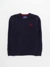 Polo Ralph Lauren Cotton Cable-knit Sweater In Navy