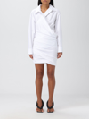 Alexander Wang Asymmetric Cotton Shirtdress In White