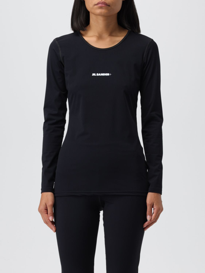 Jil Sander Logo-print Long-sleeve T-shirt In Black