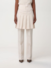 Fendi Ivory Wool Pant In White