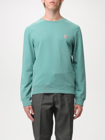 Maison Kitsuné Sweatshirt In Jersey With Patch In Green