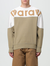 Isabel Marant Howley Two-color Cotton Sweatshirt In Green
