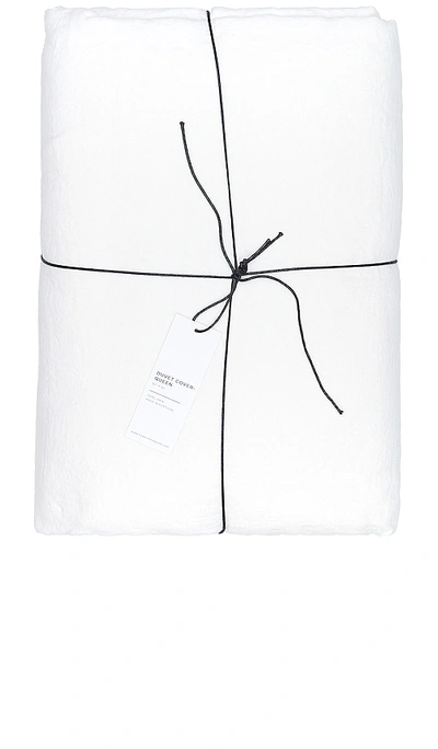 Hawkins New York Simple Linen Queen Duvet Cover In White