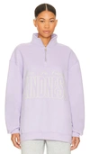 The Mayfair Group Choose Kindness Embroidered Quarter Zip Pullover In Lavender