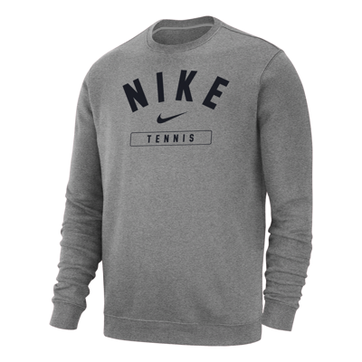 Nike Men's Tennis Crew-neck Sweatshirt In Grey