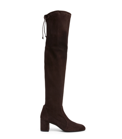 Stuart Weitzman , Yulianaland Boot, Boots And Booties, Ebony, Suede Stretch