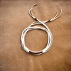ASTALI WHITE LEATHER WRAP CHOKER WITH COPPER BEADS
