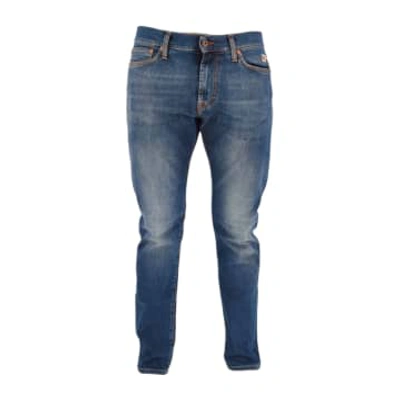 Roy Rogers Trouseraloni Cult Weared Uomo Denim Whased In Blue