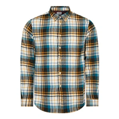 Paul Smith Flannel Check Shirt In Blue