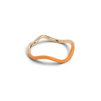 Enamel Copenhagen Sway Ring In Orange