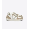 VEJA V10 CHROMEFREE LEATHER EXTRA WHITE NATURAL SAHARA