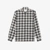 Lacoste Plaid Button-down Shirt With Crocodile Green Accents