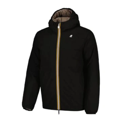 Kway Jack Eco Stretch Thermo Duble Man Black P/beige T Jacket