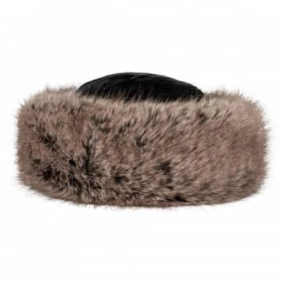 Helen Moore Truffle Faux Fur Brim Hat