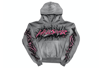 Pre-owned Hellstar Future Flame Hoodie Grey