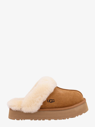 Ugg Disquette 1122550-che Slippers Chestnut Suede Sheepskin Rhs8110 In Multi