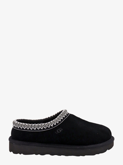 Ugg Tazz Platform Suede Braid Mules In Black
