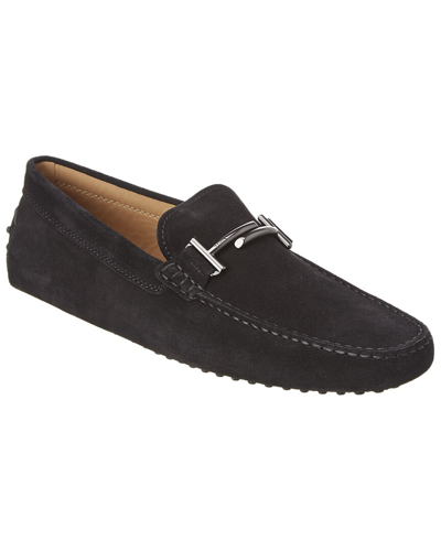 Tod's Gommino Suede Loafer In Black