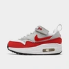 Nike Little Kids' Air Max 1 Easyon Casual Shoes In Neutral Grey/university Red/white/black