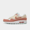 Nike Girls' Big Kids' Air Max 1 Casual Shoes (1y-7y) In White/red Stardust/guava Ice/pink Spell