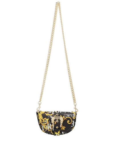 Versace Jeans Couture Logo-print Crossbody Bag In Black