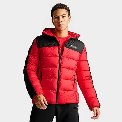 Supply And Demand Finishline Men's Sonneti Blast Jacket In Red/black