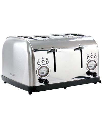 Megachef 4 Slice Wide Slot Toaster With Variable Browning In Silver