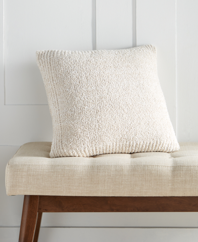 Hotel Collection Luxe Knit Decorative Pillow, 18" X 18", Created For Macy's In Ivory